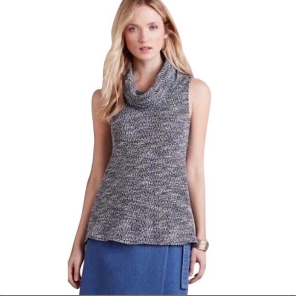 Anthropologie Dolan Sleeveless Sweater Cowl Neck Knit Top Size Medium NWT